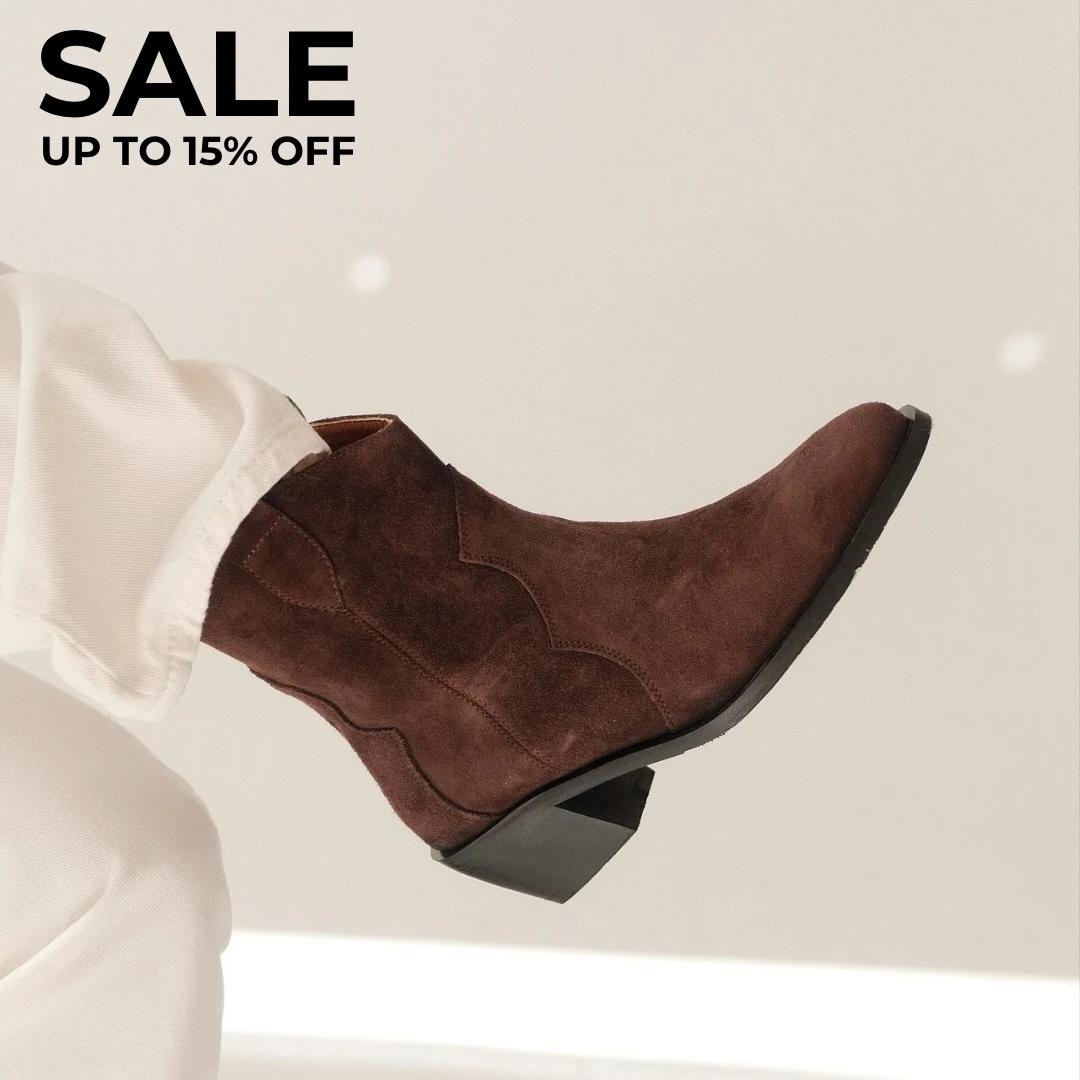 Suede Ankle Boots, Chocolate
