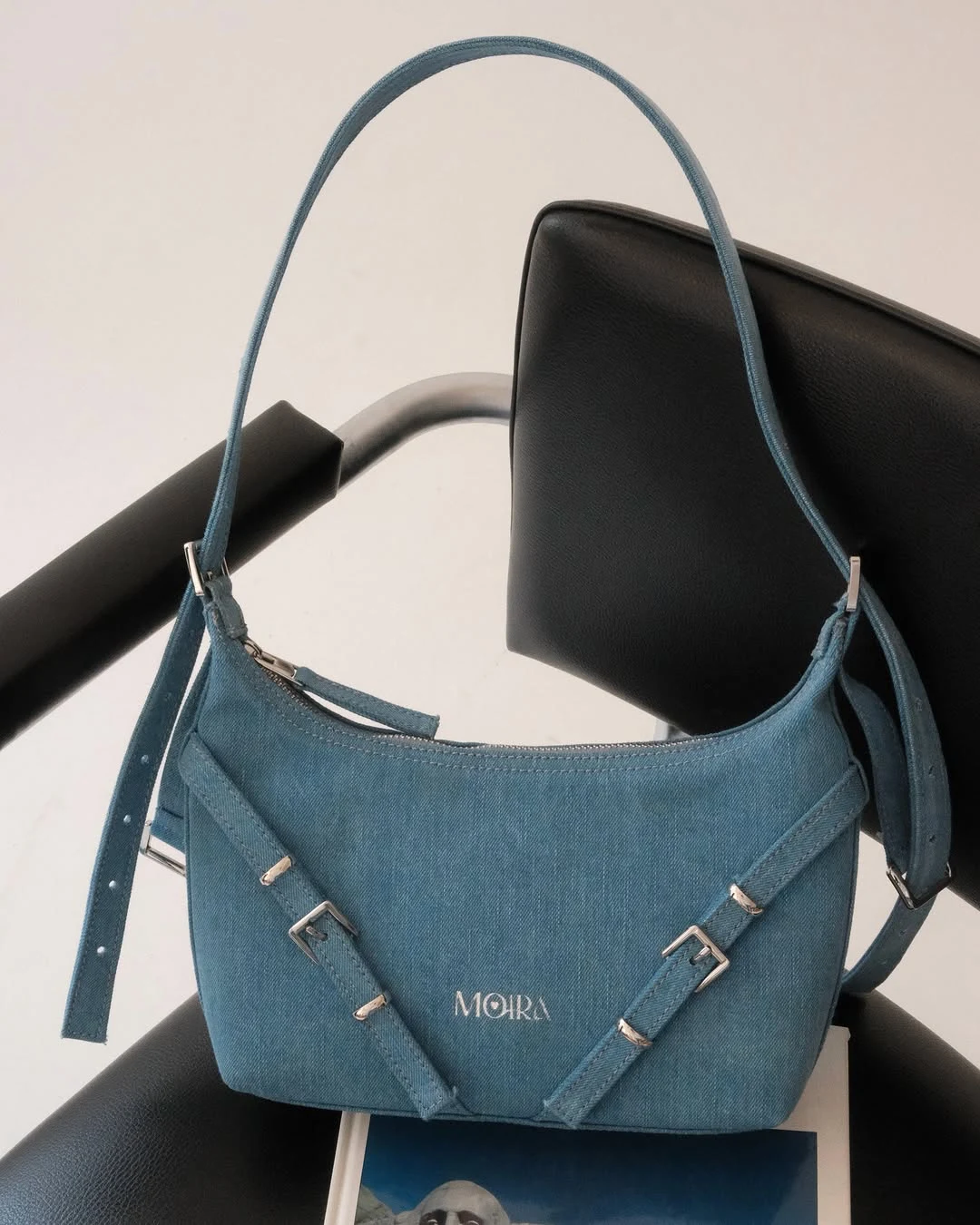 Denim Shoulder Bag in Denim, alternate view